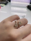 The 2023 new simple and versatile daily Korean style Instagram five-pointed star opening adjustable design, cold style index finger ring, light luxury and high-end feel, unique and niche star super beautiful j exquisite women's zircon copper ring, simple and elegant Item Picture